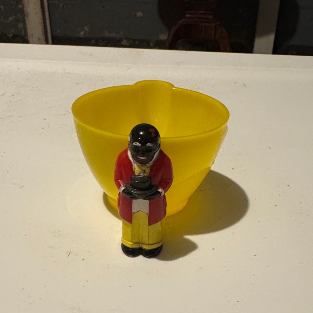 Vintage Figurine with Yellow Bowl